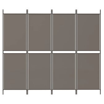 Kamerscherm met 4 panelen 200x200 cm stof antracietkleurig 3