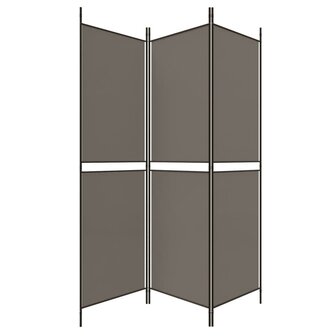 Kamerscherm met 3 panelen 150x220 cm stof antracietkleurig 5