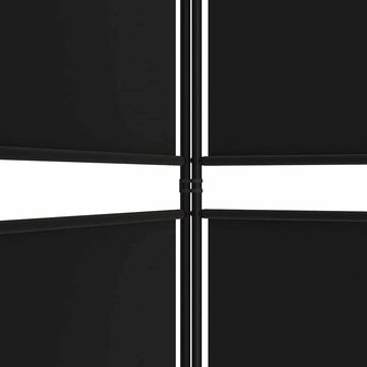 Kamerscherm met 3 panelen 150x220 cm stof zwart 7