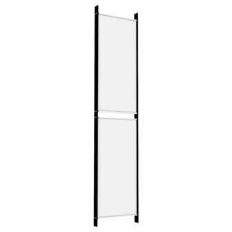 Kamerscherm met 5 panelen 250x220 cm stof wit 6