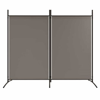 Kamerscherm met 2 panelen 175x180 cm stof antracietkleurig 3