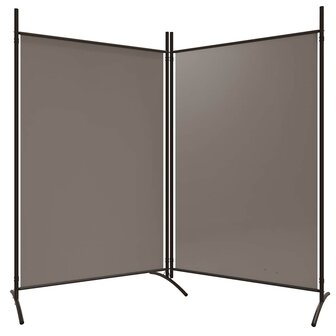 Kamerscherm met 2 panelen 175x180 cm stof antracietkleurig 5