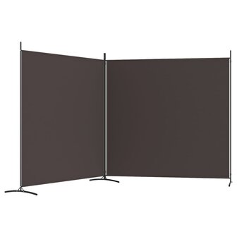  Kamerscherm met 2 panelen 348x180 cm stof bruin 5