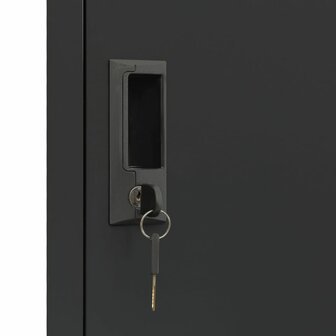Lockerkast 38x45x180 cm staal antracietkleurig 7
