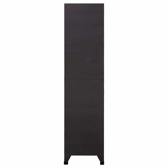 Lockerkast 90x45x180 cm staal antracietkleurig en rood 3