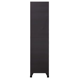 Lockerkast 90x45x180 cm staal antracietkleurig 4