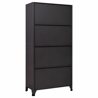 Lockerkast 90x40x180 cm staal antracietkleurig 5