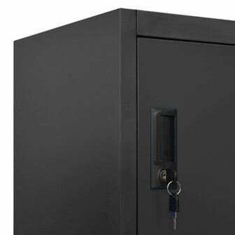 Lockerkast 90x40x180 cm staal antracietkleurig 7