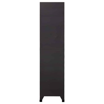 Lockerkast 90x40x180 cm staal antracietkleurig en rood 4