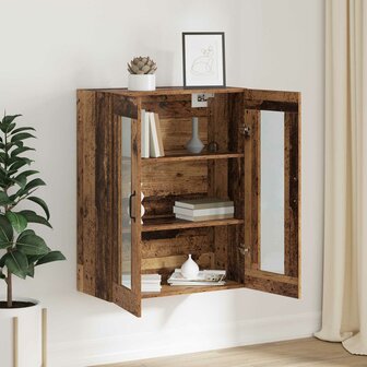 Opbergkast Wandgemonteerd Oudhout 69,5 x 34 x 90 cm 4