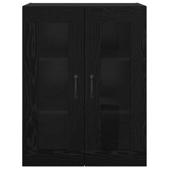 Opbergkast Wandgemonteerd Zwart Eiken 69,5 x 34 x 90 cm 6