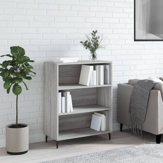 Schappenkast 69,5x32,5x90 cm bewerkt hout grijs sonoma eiken 1