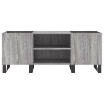 Platenkast 121x38x48 cm bewerkt hout grijs sonoma eikenkleurig 4