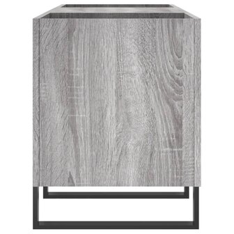 Platenkast 121x38x48 cm bewerkt hout grijs sonoma eikenkleurig 5