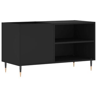 Platenkast 85x38x48 cm bewerkt hout zwart 2