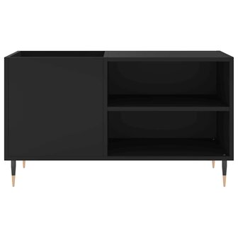 Platenkast 85x38x48 cm bewerkt hout zwart 4