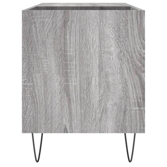 Platenkast 85x38x48 cm bewerkt hout grijs sonoma eikenkleurig 5