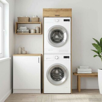 Wasmachinekast Artisan Eiken 67,5 x 68 x 200 cm Bewerkt hout 1