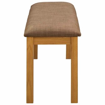 Eetbank 95 x 32 x 45 cm Massief Eikenhout Grijs 4
