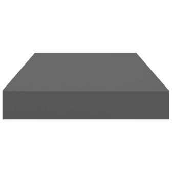 Wandschap zwevend 40x23,5x3,8 cm MDF hoogglans grijs 7
