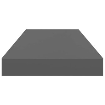 Wandschap zwevend 60x23,5x3,8 cm MDF hoogglans grijs 7
