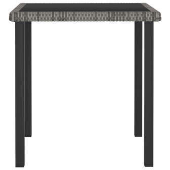 Tuintafel 70x70x73 cm poly rattan grijs 2