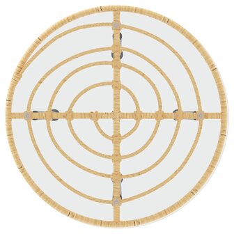 Eettafel &amp;Oslash;50 cm&nbsp; gehard glas en staal 4