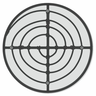 Eettafel &amp;Oslash;55 cm gehard glas en staal zwart 4