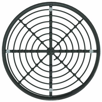 Eettafel &amp;Oslash;80 cm gehard glas en staal zwart 4