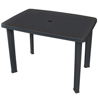 Tuintafel 101x68x72 cm kunststof antraciet 2