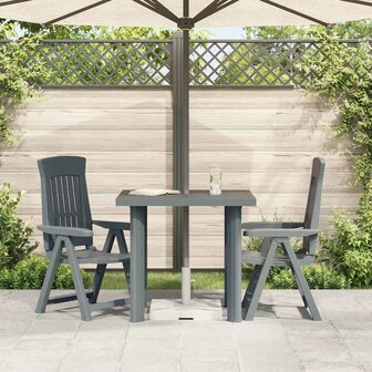 Tuintafel 80x75x72 cm kunststof groen 3