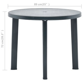 Tuintafel 89 cm kunststof groen 6