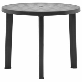 Tuintafel 89 cm kunststof antraciet 1