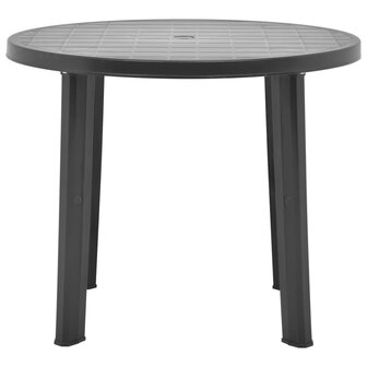 Tuintafel 89 cm kunststof antraciet 2