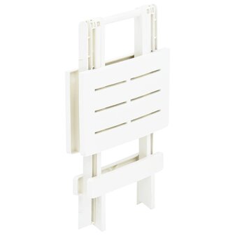 Tuintafel inklapbaar 45x43x50 cm kunststof wit  4