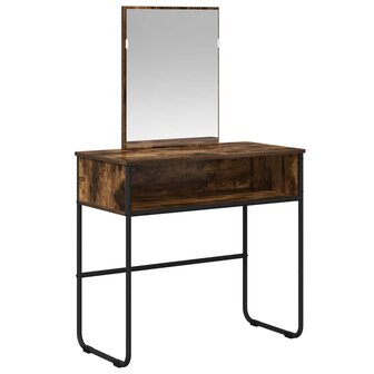Kaptafel Gerookt eiken 81 x 40 x 131 cm Bewerkt hout 2