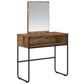 Kaptafel met plank Oud hout 81 x 40 x 131 cm Bewerkt hout 2