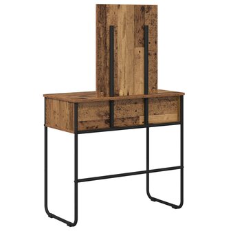 Kaptafel met plank Oud hout 81 x 40 x 131 cm Bewerkt hout 6