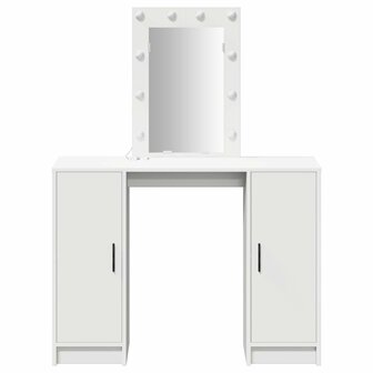 Kaptafel met opslag Wit 102 x 33 x 135 cm Bewerkt hout 6