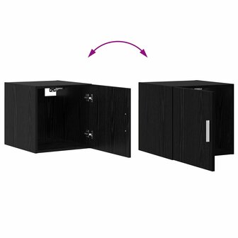 Wandkast Zwart eiken 40 x 42,5 x 40 cm Bewerkt hout 7