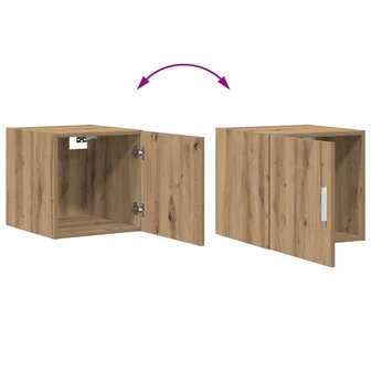 Wandkast Artisanaal eiken 45 x 42,5 x 40 cm Bewerkt hout 7