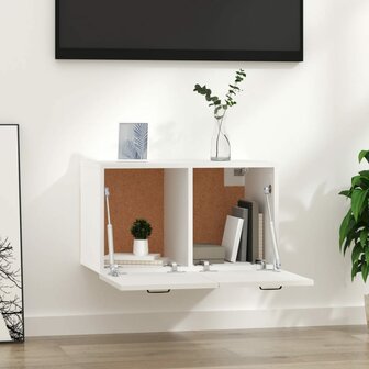 Wandkast 60x36,5x35 cm bewerkt hout wit 7