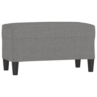 Bankje 70x35x41 cm stof donkergrijs 2