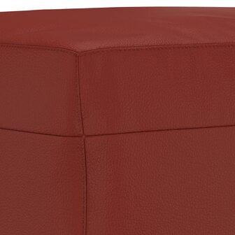 Bankje 70x35x41 cm kunstleer wijnrood 5