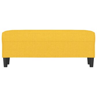 Bankje 100x35x41 cm stof lichtgeel 3