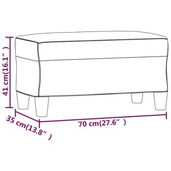 Bankje 70x35x41 cm stof donkergrijs 7