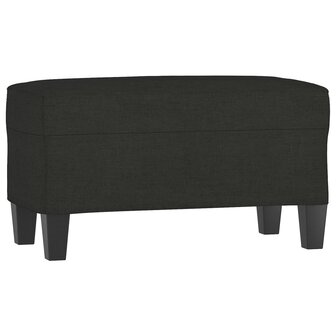 Bankje 70x35x41 cm stof zwart 2