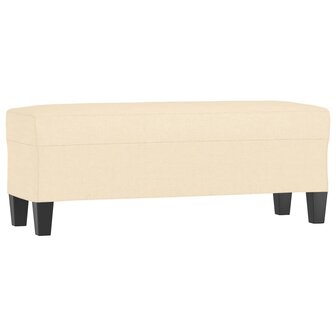 Bankje 100x35x41 cm stof cr&amp;egrave;mekleurig 2