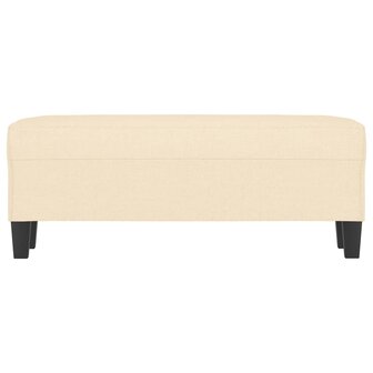 Bankje 100x35x41 cm stof cr&amp;egrave;mekleurig 3