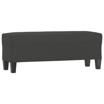 Bankje 100x35x41 cm microvezelstof donkergrijs 2